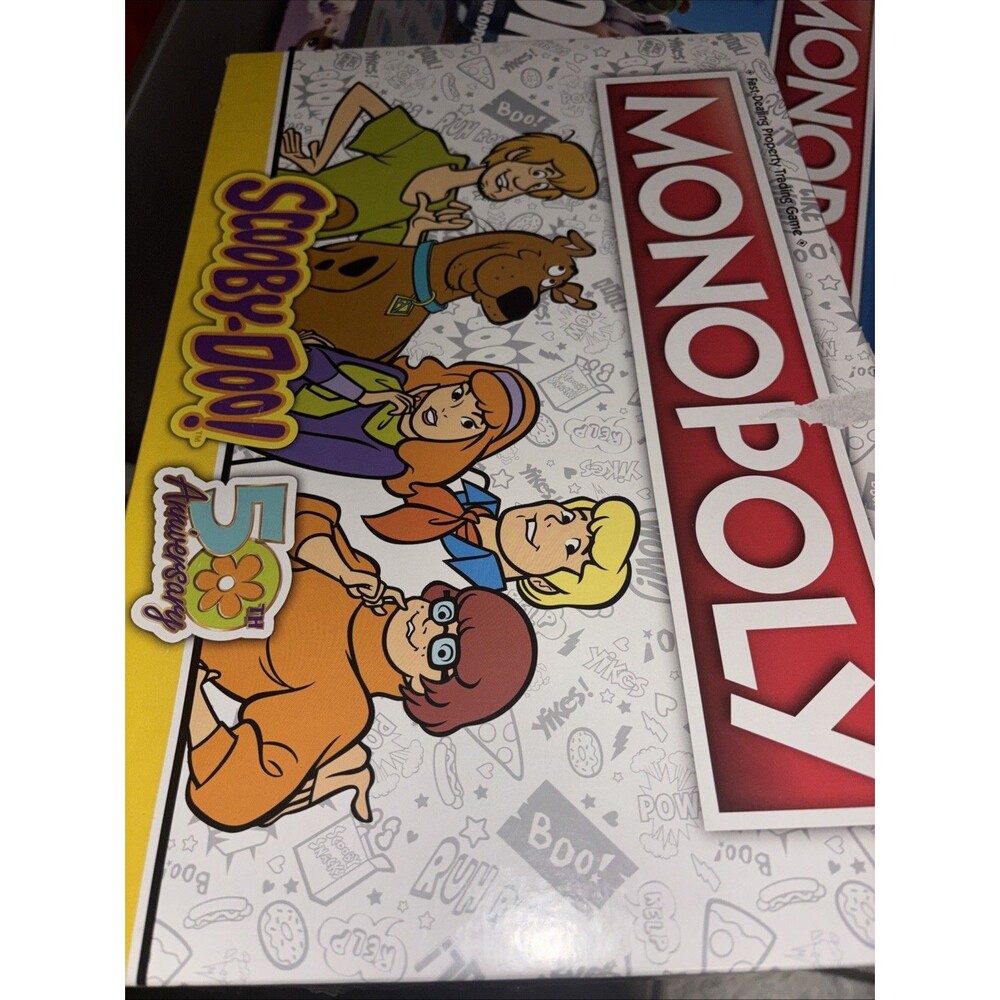 Monopoly Scooby-Doo 50th Anniversary 2019 Hasbro Board Game Box Open Missing One